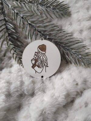 Zawieszka baza do makramy z HDF na Święta 5cm KBN19