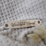 Tabliczka do makramy ze sklejki 13cm x 2,5cm  N762