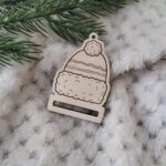 Zakładka zawieszka do makramy na Święta 6cm x 4,5cm  N769