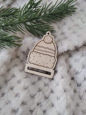 Zakładka zawieszka do makramy na Święta 6cm x 4,5cm  N769