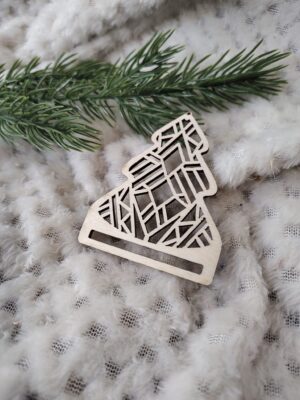 Zakładka do makramy choinka 6cm x 7cm  N778