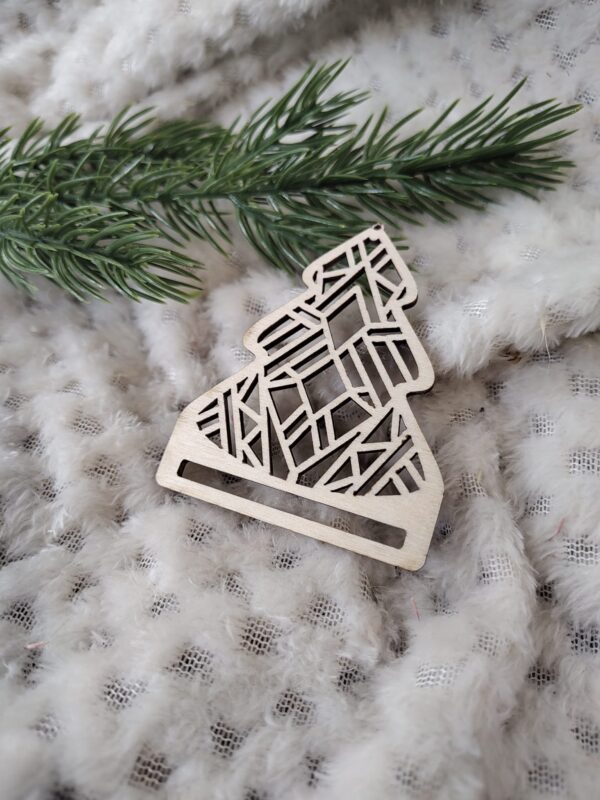Zakładka do makramy choinka 6cm x 7cm  N778