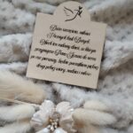 Tabliczka do makramy ze sklejki 9cm x 8cm  N787