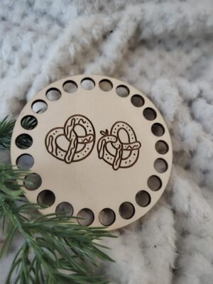 Podkładka pod kubek drewniana na Święta 10cm  N792