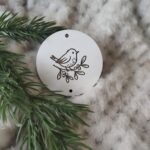Zawieszka chwost do makramy z HDF na Święta 5,5cm  H337