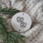Zawieszka chwost do makramy z HDF na Święta 5,5cm  H339