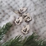 Płomień scrapka do aniołka z makramy 3cm  N796