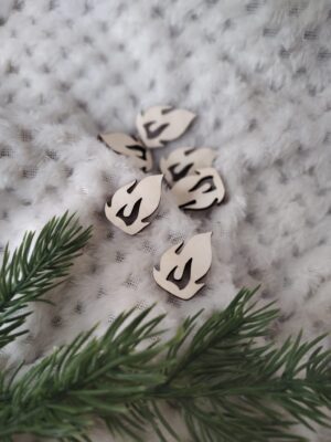 Płomień scrapka do aniołka z makramy 3cm  N796