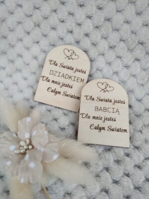 Tabliczka ozdoba ze sklejki do makramy 6,5cm x 5cm N804