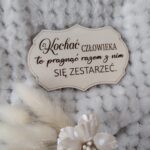 Tabliczka ozdoba ze sklejki do makramy 9,5cm x 6,5cm N806