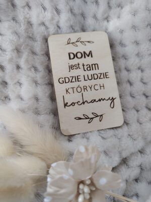 Tabliczka ozdoba ze sklejki do makramy 8cm x 5cm N809