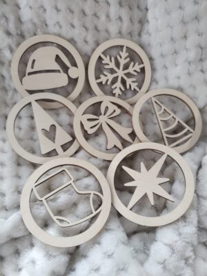 Zawieszka ozdoba ze sklejki do makramy 6,5cm N812