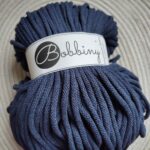 Bobbiny sznurek do makramy Jeansowy 5mm pleciony 100m