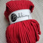 Bobbiny sznurek do makramy Czerwony 5mm pleciony 100m