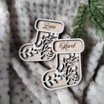 Zawieszka ozdoba ze sklejki i HDF 8,5cm x 7cm 20 znaków N811