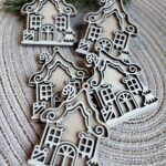 Zawieszka ozdoba ze sklejki i HDF 8,5cm x 7cm N815