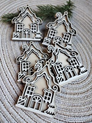 Zawieszka ozdoba ze sklejki i HDF 8,5cm x 7cm N815