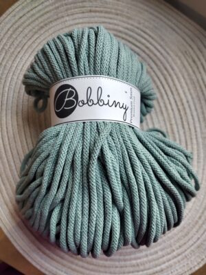 Bobbiny sznurek do makramy Brudny Błękit 5mm pleciony 100m