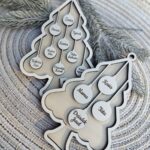 Choinka zawieszka z imonami 3D z HDF 14cm  300 znaków H359