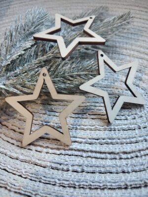 Zawieszka ozdoba ze sklejki do makramy 5cm N820