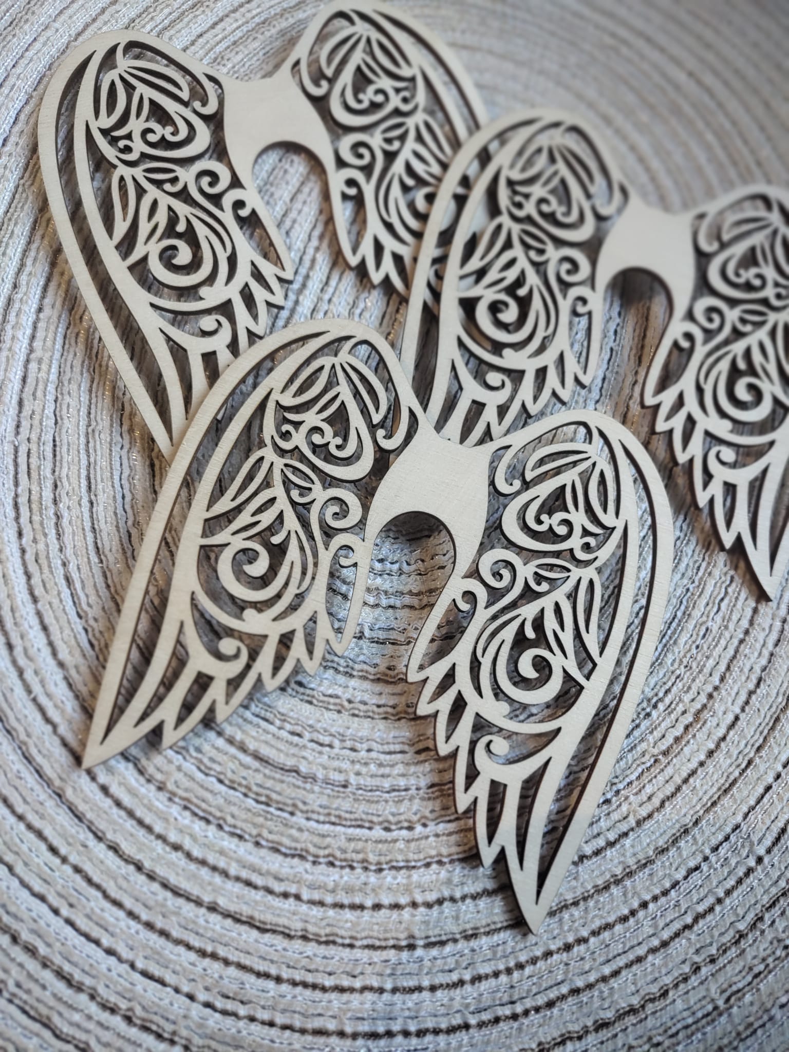 Skrzydła do makramy drewniane 12,5cm x 12,5cm N817 - obrazek 2