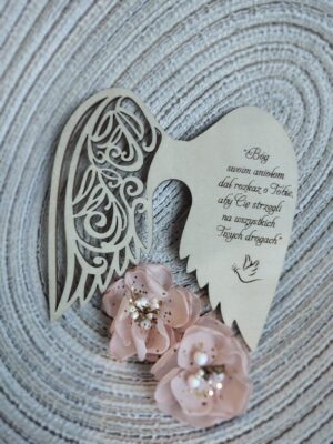 Skrzydła do makramy ze sklejki Chrzest 12,5cm x 12,5cm N819