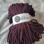 Bobbiny sznurek do makramy Burgundowy 5mm pleciony 100m