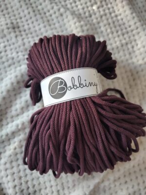 sznurek do makramy bobiny Burgundowy