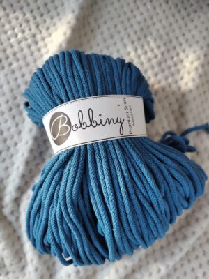 Bobbiny sznurek do makramy Dopamine Blue 5mm pleciony 100m