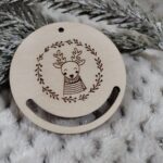 Bombka zawieszka na choinkę ze sklejki 6cm N847