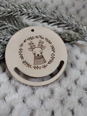 Bombka zawieszka na choinkę ze sklejki 6cm N847