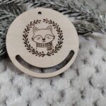 Bombka zawieszka na choinkę ze sklejki 6cm N848