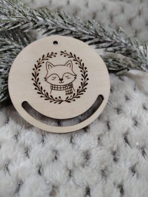 Bombka zawieszka na choinkę ze sklejki 6cm N848