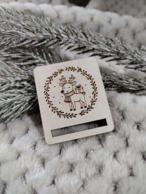 Zakładka do makramy na Święta 5cm x 4cm N834