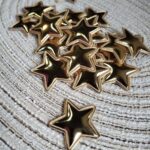 Gwiazdka do aniołka świątecznego duża złota 3cm D12