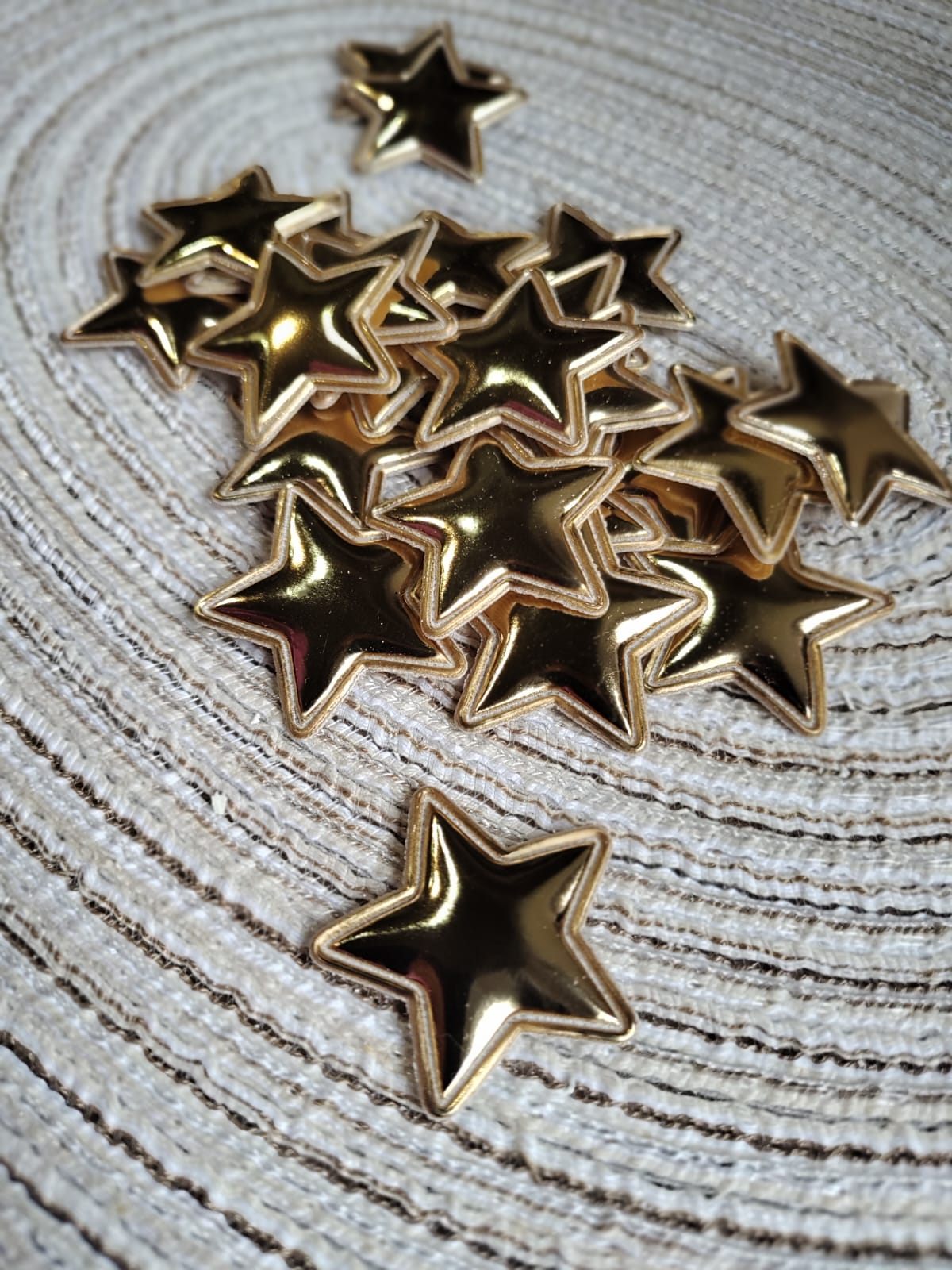 Gwiazdka do aniołka świątecznego duża złota 3cm D12