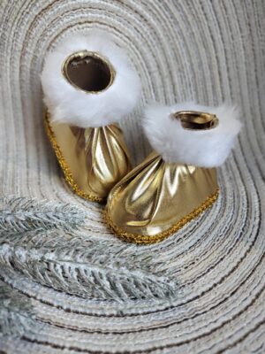 Buty do skrzatów i choinek złote BS21