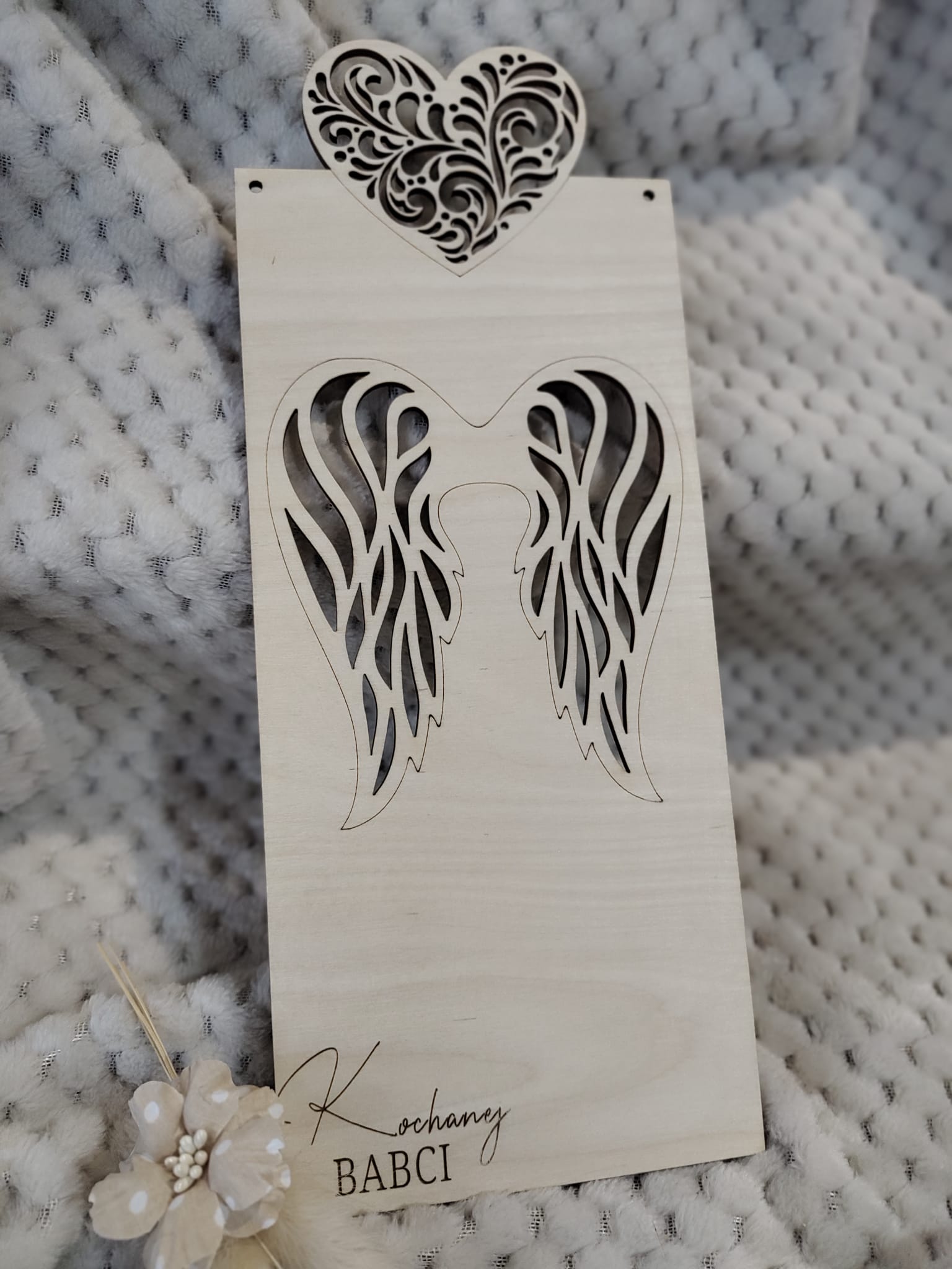 Baza do aniołka na Dzień Babci i Dziadka 30cm x 12cm N862