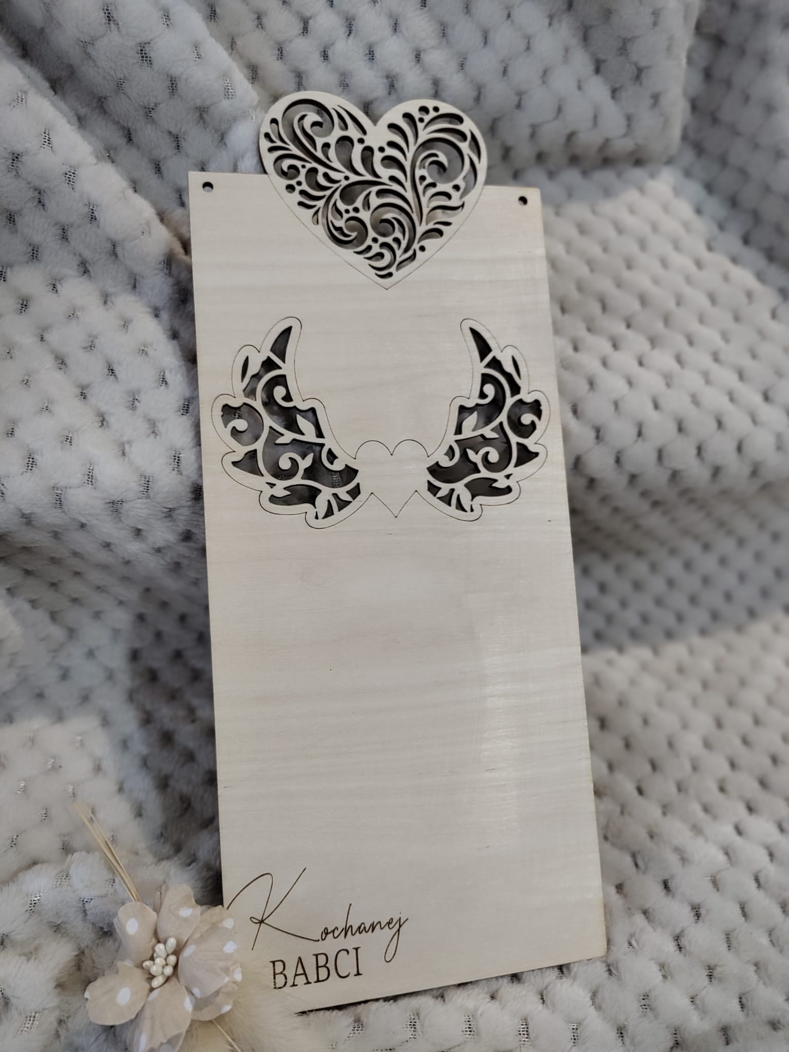 Baza do aniołka na Dzień Babci i Dziadka 30cm x 12cm N863