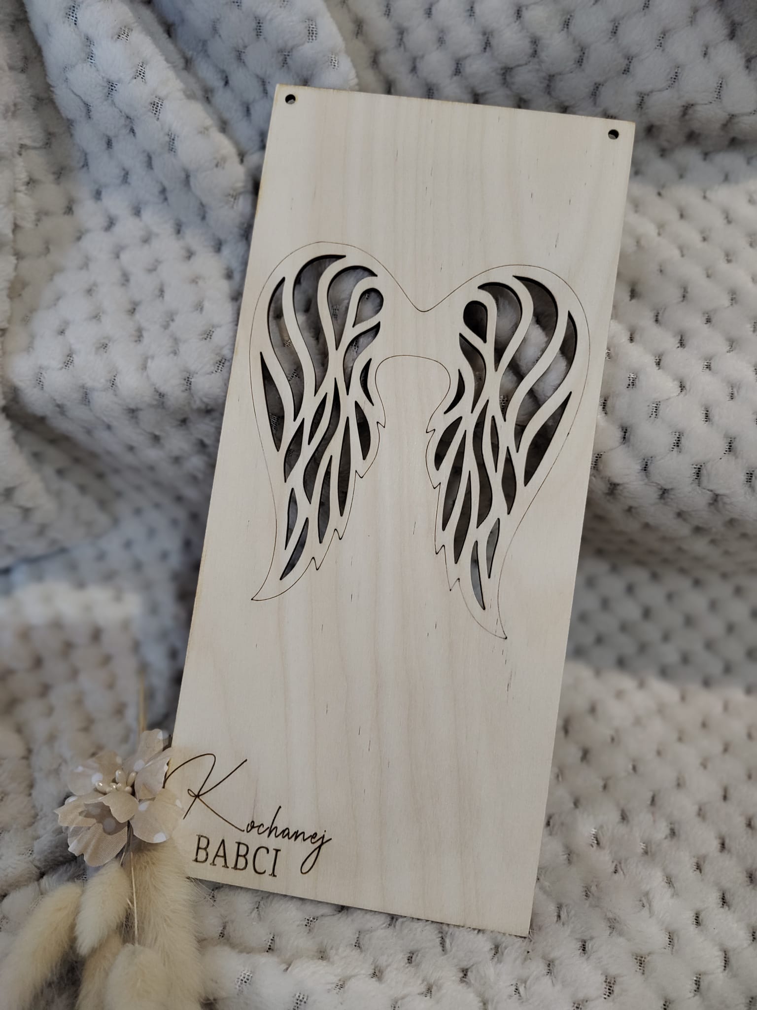 Baza do aniołka na Dzień Babci i Dziadka 25cm x 12cm N864