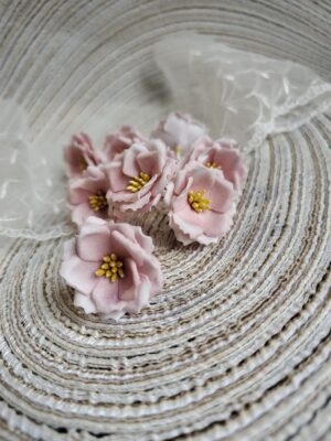 Kwiat z foamiranu różowy 3cm K156