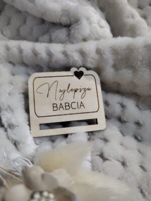 Zakładka do makramy na Dzień babci i dziadka 5cm x 4,5cm  N872