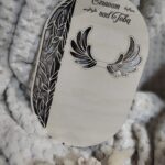 Baza do aniołka z makramy ze sklejki 20cm x 13cm  N878