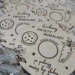 Taca/ Talerz dla Mikołaja ze sklejki 23cm