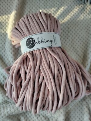 Bobbiny sznurek do makramy Pastelowy Róż 9mm pleciony 100m