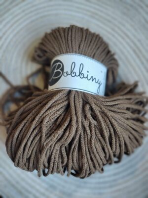 Bobbiny sznurek do makramy Orzechowy 3mm pleciony 100m