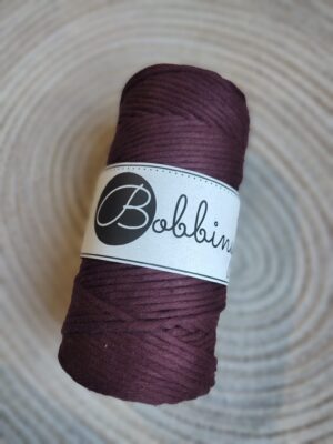 Bobbiny sznurek do makramy skręcany 3mm Burgundowy 100m