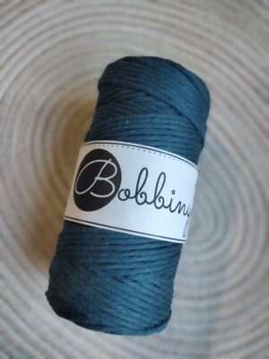 Bobbiny sznurek do makramy skręcany 3mm Petrol 100m