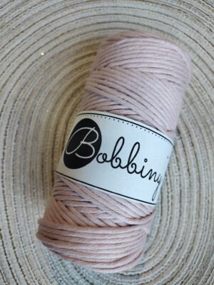 Bobbiny sznurek do makramy skręcany 3mm Pastelowy róż 100m