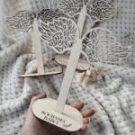Baza skrzydełka stojące do aniołka z makramy ze sklejki 16,5cm x 15cm  N880